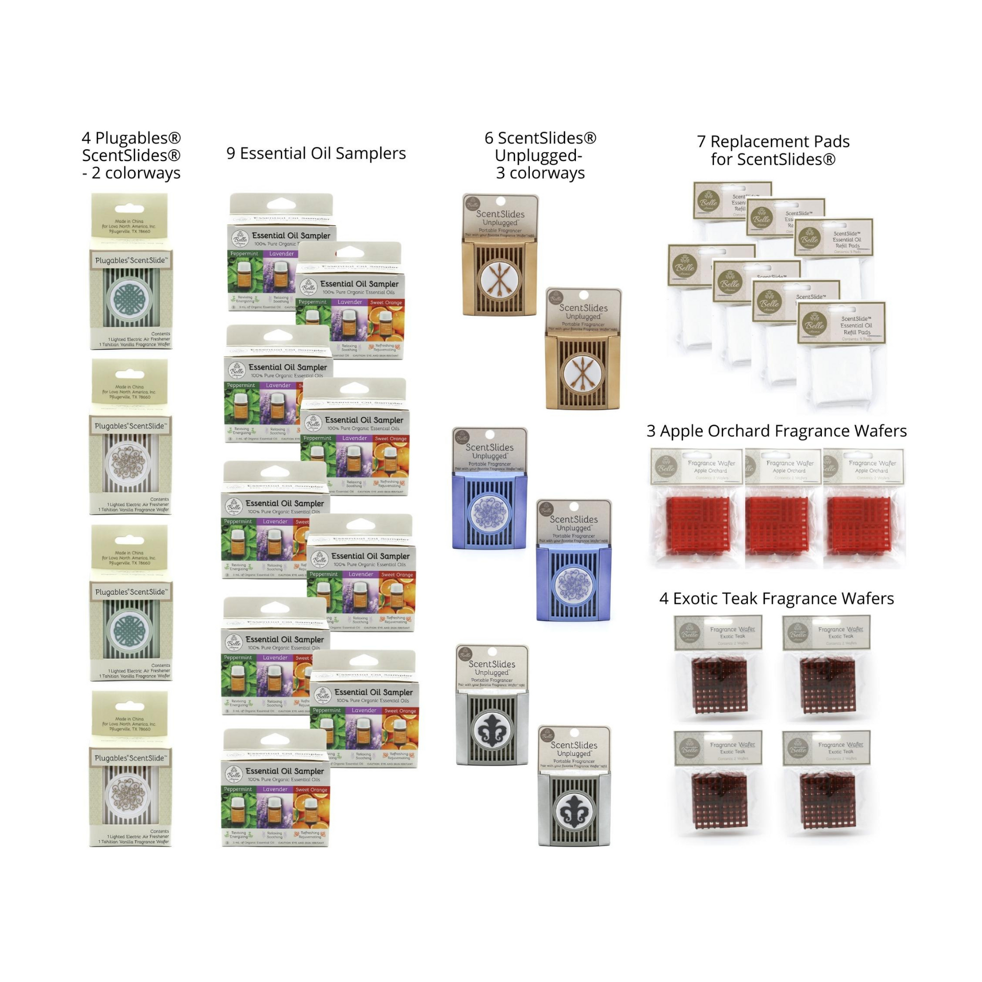 Aromatherapy + Fragrance Sampler Set (33-Piece Set)