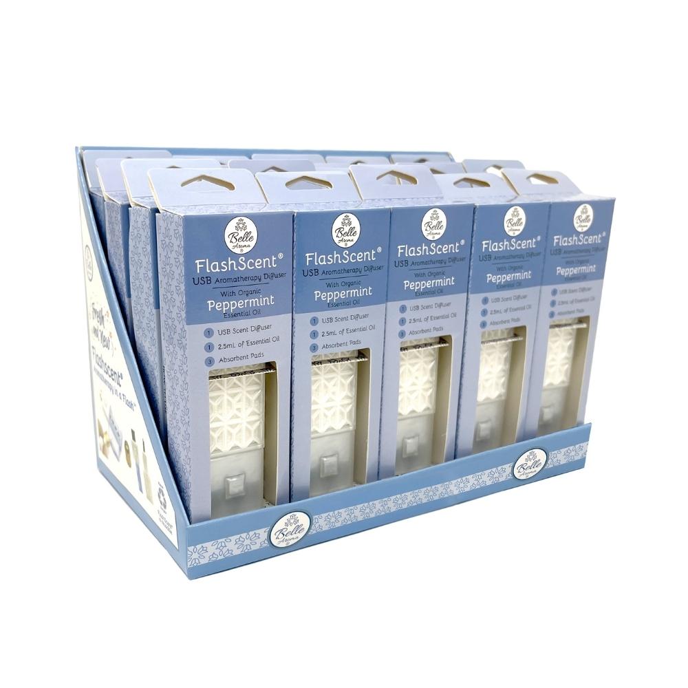 FlashScent® USB Aromatherapy Diffuser - PDQ Peppermint (20 products)