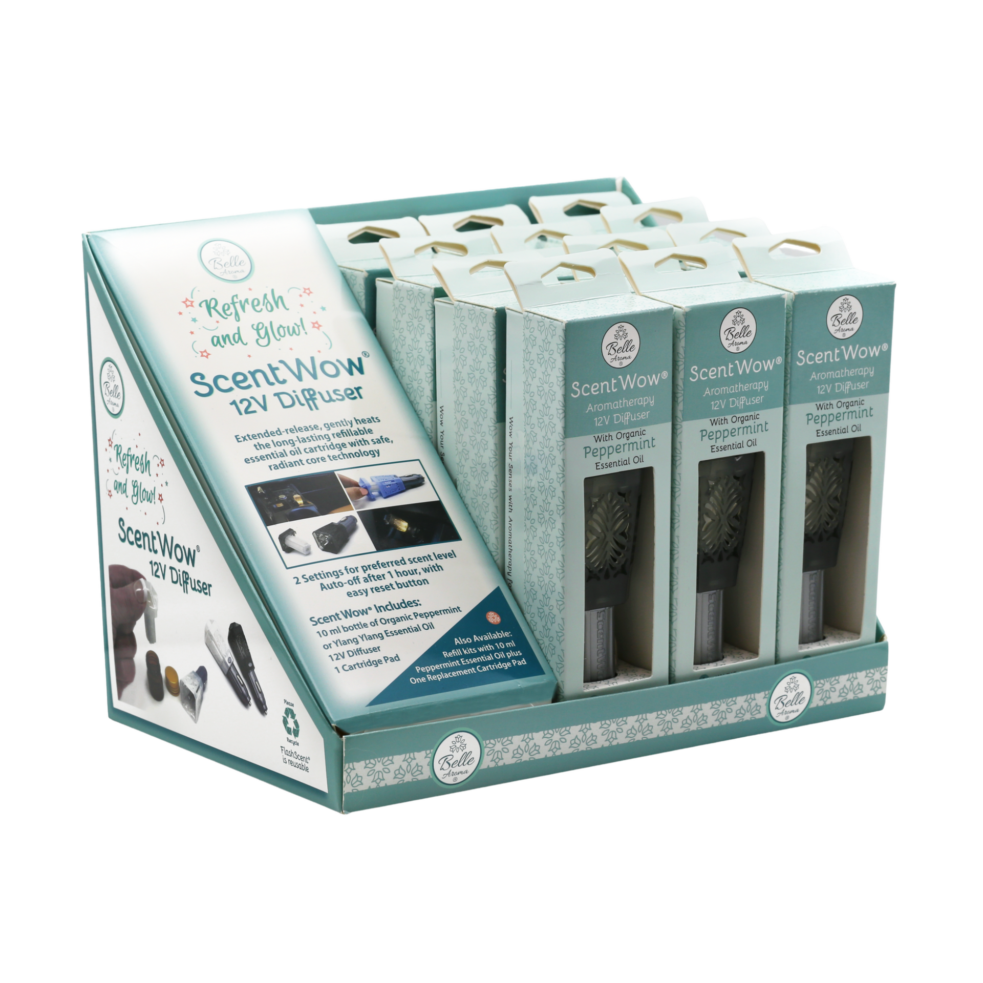 ScentWow® 12V Aromatherapy Diffuser - PDQ Peppermint (12 products)